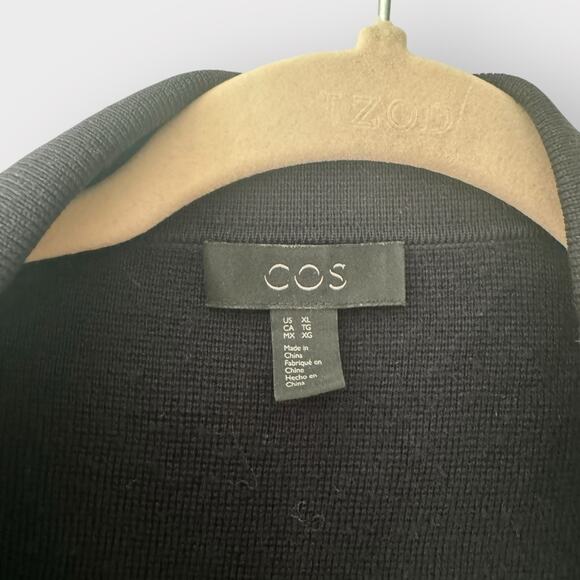 COS ribbed wool navy blue cardigan - Picture 3 of 7